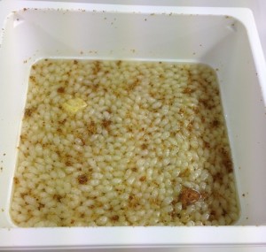 水を入れたところ