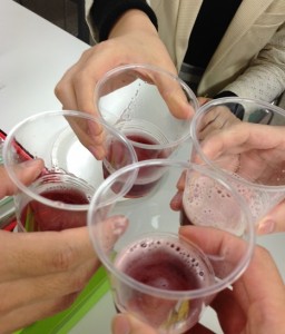 フルーツビールで乾杯