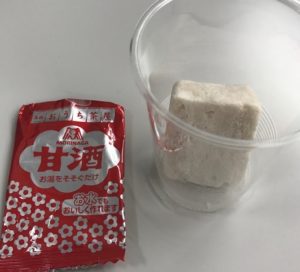 お水で簡単に出来上がりました。