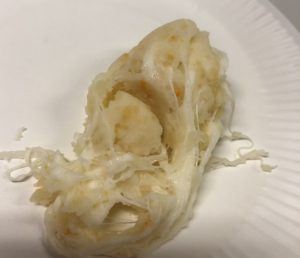 チーズ増し増しだと、溶けずに見た目は失敗作。でも、味は・・??